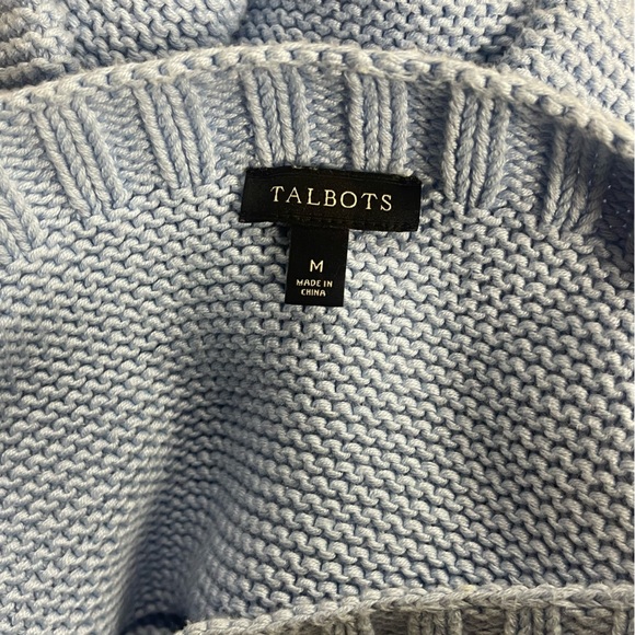 Talbots baby Blue/Powder Blue Knit Sweater. Sz M - Picture 13 of 13